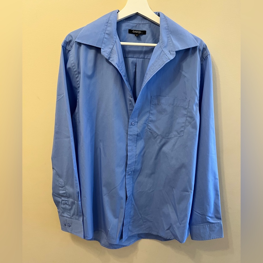 Men’s Blue long-sleeved dress shirt - sz15.5